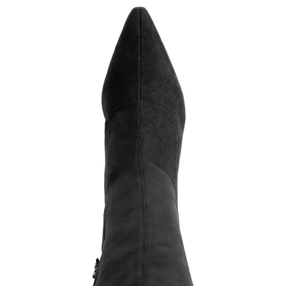 Karl Lagerfeld Women's Kian Over The Knee Pointed Toe Boots Black Size 10